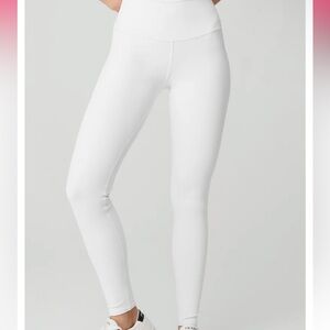 Alo Yoga White High Waisted Airbrush Leggings